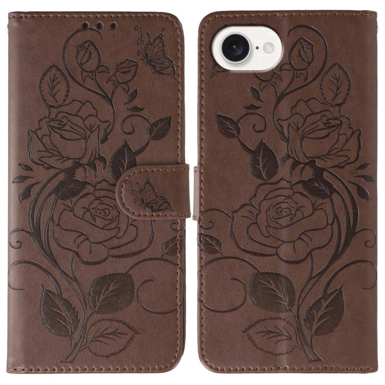 Ốp lưng điện thoại da dập nổi hoa hồng bướm, dành cho iPhone 17e / 16e, dành cho iPhone 17 Pro Max, dành cho iPhone 17 Pro, dành cho iPhone 17, dành cho iPhone Air