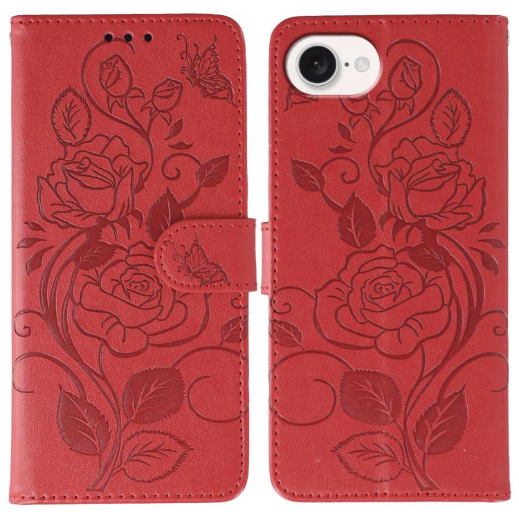 Ốp lưng điện thoại da dập nổi hoa hồng bướm, dành cho iPhone 17e / 16e, dành cho iPhone 17 Pro Max, dành cho iPhone 17 Pro, dành cho iPhone 17, dành cho iPhone Air