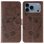 Ốp lưng điện thoại da dập nổi hoa hồng bướm, dành cho iPhone 17e / 16e, dành cho iPhone 17 Pro Max, dành cho iPhone 17 Pro, dành cho iPhone 17, dành cho iPhone Air