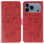Ốp lưng điện thoại da dập nổi hoa hồng bướm, dành cho iPhone 17e / 16e, dành cho iPhone 17 Pro Max, dành cho iPhone 17 Pro, dành cho iPhone 17, dành cho iPhone Air