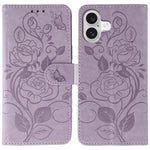 Ốp lưng điện thoại da dập nổi hoa hồng bướm, dành cho iPhone 17e / 16e, dành cho iPhone 17 Pro Max, dành cho iPhone 17 Pro, dành cho iPhone 17, dành cho iPhone Air