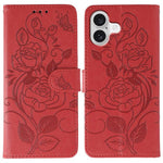 Ốp lưng điện thoại da dập nổi hoa hồng bướm, dành cho iPhone 17e / 16e, dành cho iPhone 17 Pro Max, dành cho iPhone 17 Pro, dành cho iPhone 17, dành cho iPhone Air