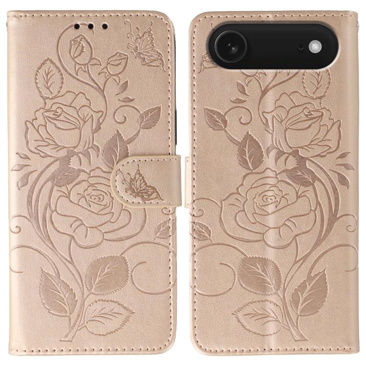 Ốp lưng điện thoại da dập nổi hoa hồng bướm, dành cho iPhone 17e / 16e, dành cho iPhone 17 Pro Max, dành cho iPhone 17 Pro, dành cho iPhone 17, dành cho iPhone Air