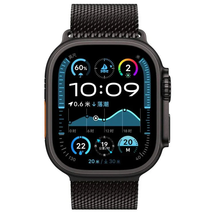 Dây đồng hồ thép không gỉ lưới mịn Milanese khóa dù xDfind, Dành cho Apple Watch 46mm / 49mm / 45mm / 44mm lưới mịn, Dành cho Apple Watch 42mm / 41mm / 40mm / 38mm lưới mịn