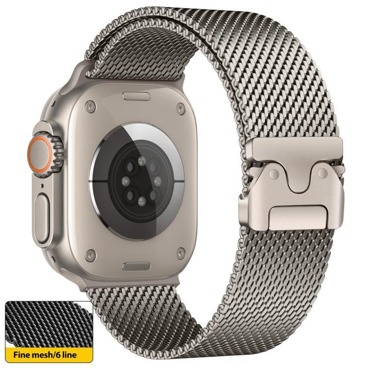 Dây đồng hồ thép không gỉ lưới mịn Milanese khóa dù xDfind, Dành cho Apple Watch 46mm / 49mm / 45mm / 44mm lưới mịn, Dành cho Apple Watch 42mm / 41mm / 40mm / 38mm lưới mịn