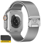 Dây đồng hồ thép không gỉ lưới mịn Milanese khóa dù xDfind, Dành cho Apple Watch 46mm / 49mm / 45mm / 44mm lưới mịn, Dành cho Apple Watch 42mm / 41mm / 40mm / 38mm lưới mịn