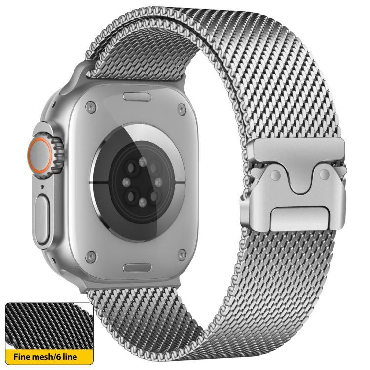 Dây đồng hồ thép không gỉ lưới mịn Milanese khóa dù xDfind, Dành cho Apple Watch 46mm / 49mm / 45mm / 44mm lưới mịn, Dành cho Apple Watch 42mm / 41mm / 40mm / 38mm lưới mịn