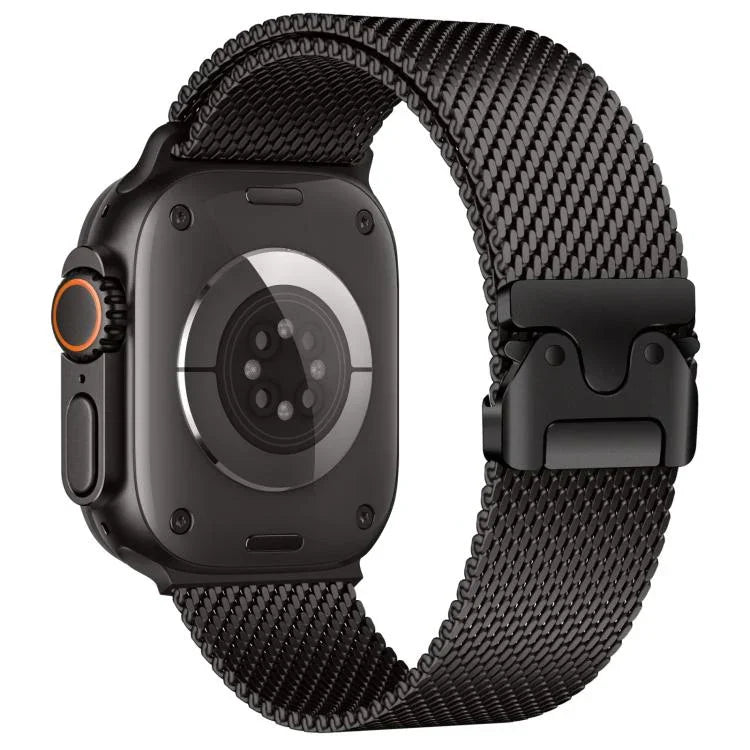 Dây đồng hồ thép không gỉ lưới mịn Milanese khóa dù xDfind, Dành cho Apple Watch 46mm / 49mm / 45mm / 44mm lưới mịn, Dành cho Apple Watch 42mm / 41mm / 40mm / 38mm lưới mịn