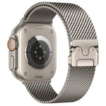 Dây đồng hồ thép không gỉ lưới mịn Milanese khóa dù xDfind, Dành cho Apple Watch 46mm / 49mm / 45mm / 44mm lưới mịn, Dành cho Apple Watch 42mm / 41mm / 40mm / 38mm lưới mịn