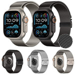 Dây đồng hồ thép không gỉ lưới mịn Milanese khóa dù xDfind, Dành cho Apple Watch 46mm / 49mm / 45mm / 44mm lưới mịn, Dành cho Apple Watch 42mm / 41mm / 40mm / 38mm lưới mịn