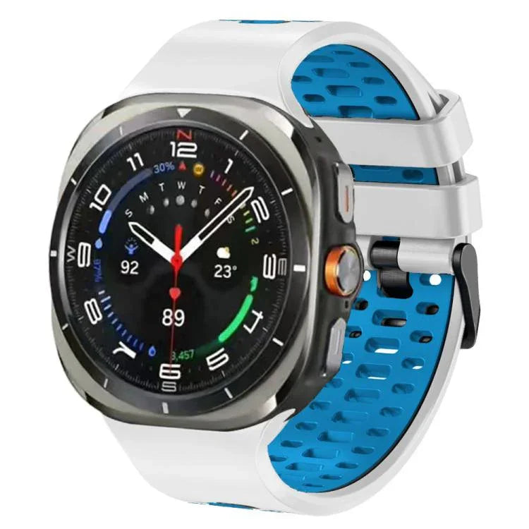 Dây đồng hồ silicone hai màu thoáng khí, Dành cho Samsung Galaxy Watch Ultra 47mm / Ultra 2025