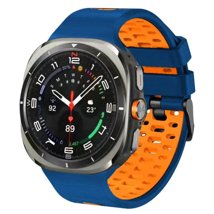 Dây đồng hồ silicone hai màu thoáng khí, Dành cho Samsung Galaxy Watch Ultra 47mm / Ultra 2025