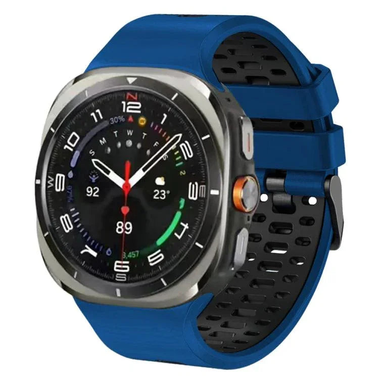 Dây đồng hồ silicone hai màu thoáng khí, Dành cho Samsung Galaxy Watch Ultra 47mm / Ultra 2025