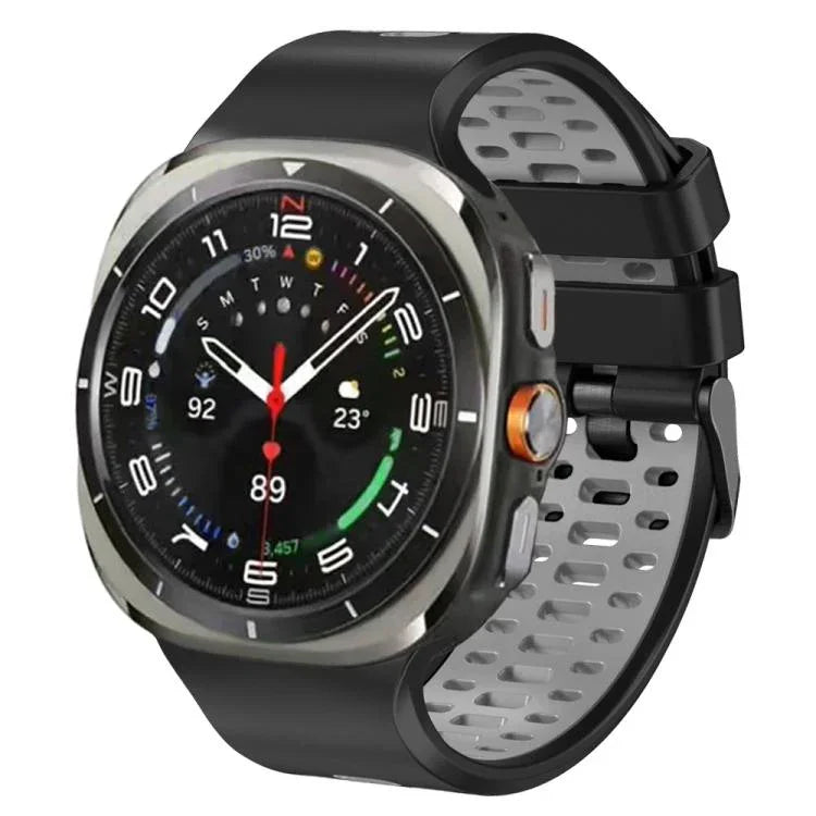 Dây đồng hồ silicone hai màu thoáng khí, Dành cho Samsung Galaxy Watch Ultra 47mm / Ultra 2025