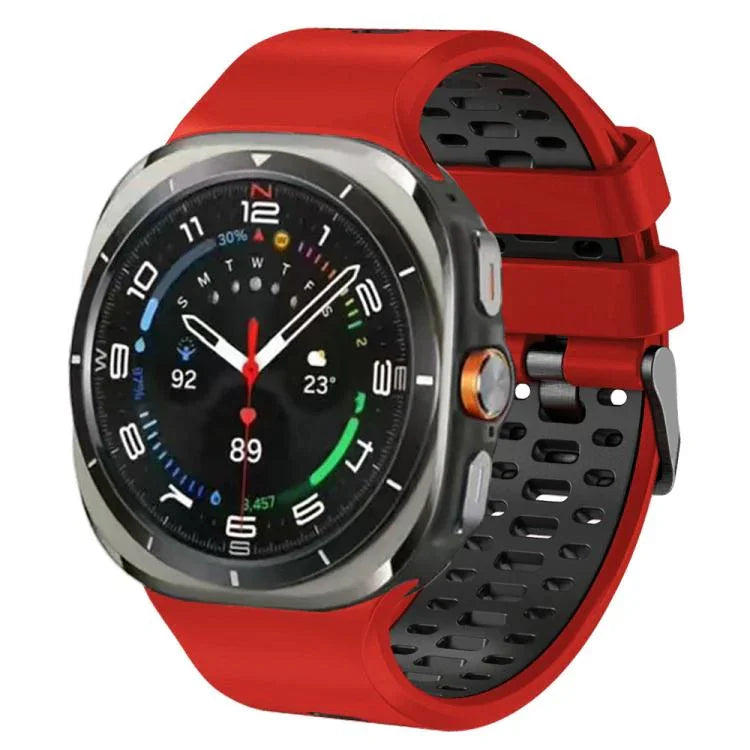 Dây đồng hồ silicone hai màu thoáng khí, Dành cho Samsung Galaxy Watch Ultra 47mm / Ultra 2025