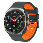 Dây đồng hồ silicone hai màu thoáng khí, Dành cho Samsung Galaxy Watch Ultra 47mm / Ultra 2025