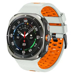 Dây đồng hồ silicone hai màu thoáng khí, Dành cho Samsung Galaxy Watch Ultra 47mm / Ultra 2025
