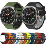 Dây đồng hồ silicone hai màu thoáng khí, Dành cho Samsung Galaxy Watch Ultra 47mm / Ultra 2025