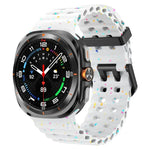 Dây đồng hồ silicone chấm màu hai khóa, Dành cho Samsung Galaxy Watch Ultra 47mm / Ultra 2025