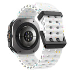 Dây đồng hồ silicone chấm màu hai khóa, Dành cho Samsung Galaxy Watch Ultra 47mm / Ultra 2025