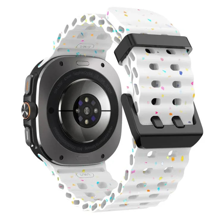 Dây đồng hồ silicone chấm màu hai khóa, Dành cho Samsung Galaxy Watch Ultra 47mm / Ultra 2025