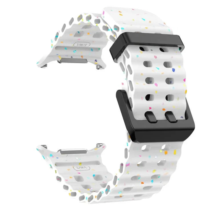 Dây đồng hồ silicone chấm màu hai khóa, Dành cho Samsung Galaxy Watch Ultra 47mm / Ultra 2025