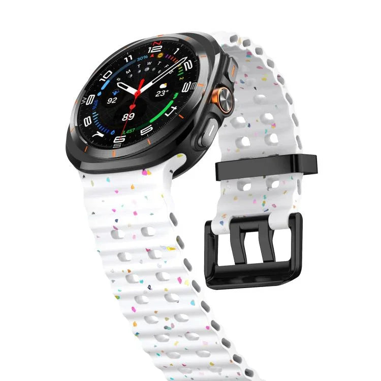 Dây đồng hồ silicone chấm màu hai khóa, Dành cho Samsung Galaxy Watch Ultra 47mm / Ultra 2025