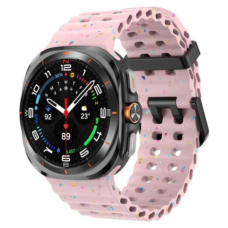 Dây đồng hồ silicone chấm màu hai khóa, Dành cho Samsung Galaxy Watch Ultra 47mm / Ultra 2025