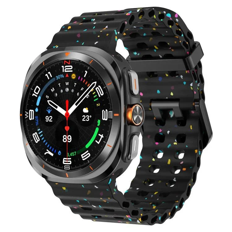 Dây đồng hồ silicone chấm màu hai khóa, Dành cho Samsung Galaxy Watch Ultra 47mm / Ultra 2025
