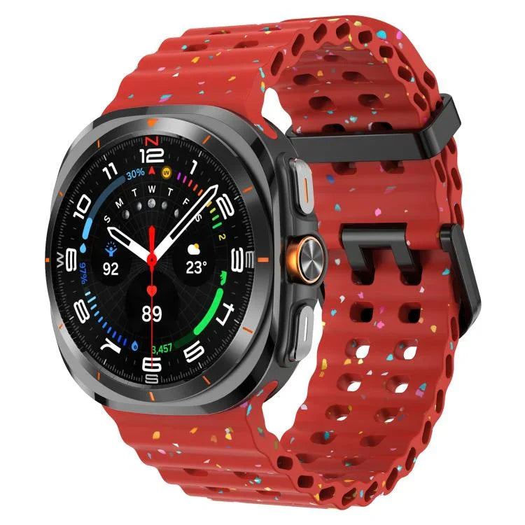 Dây đồng hồ silicone chấm màu hai khóa, Dành cho Samsung Galaxy Watch Ultra 47mm / Ultra 2025