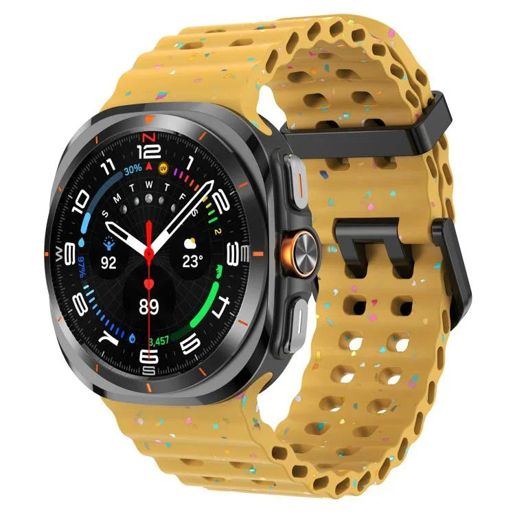 Dây đồng hồ silicone chấm màu hai khóa, Dành cho Samsung Galaxy Watch Ultra 47mm / Ultra 2025