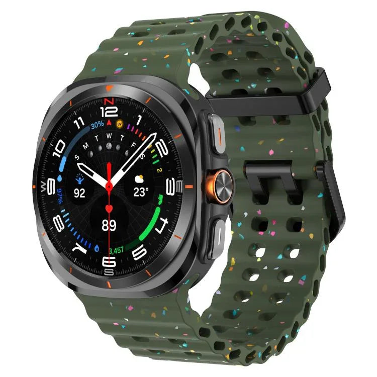 Dây đồng hồ silicone chấm màu hai khóa, Dành cho Samsung Galaxy Watch Ultra 47mm / Ultra 2025