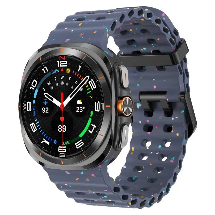 Dây đồng hồ silicone chấm màu hai khóa, Dành cho Samsung Galaxy Watch Ultra 47mm / Ultra 2025
