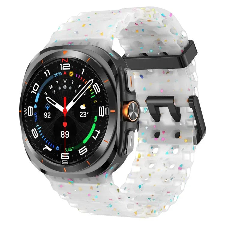 Dây đồng hồ silicone chấm màu hai khóa, Dành cho Samsung Galaxy Watch Ultra 47mm / Ultra 2025