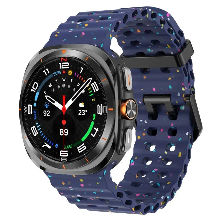Dây đồng hồ silicone chấm màu hai khóa, Dành cho Samsung Galaxy Watch Ultra 47mm / Ultra 2025