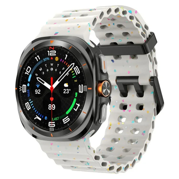 Dây đồng hồ silicone chấm màu hai khóa, Dành cho Samsung Galaxy Watch Ultra 47mm / Ultra 2025