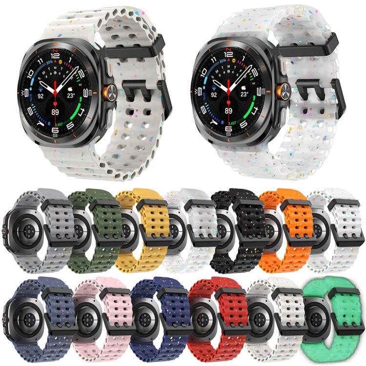 Dây đồng hồ silicone chấm màu hai khóa, Dành cho Samsung Galaxy Watch Ultra 47mm / Ultra 2025