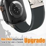Dây đồng hồ nylon vòng nút bấm khóa titan xDfind, Dành cho Apple Watch 46mm / 49mm / 45mm / 44mm, Dành cho Apple Watch 42mm / 41mm / 40mm / 38mm