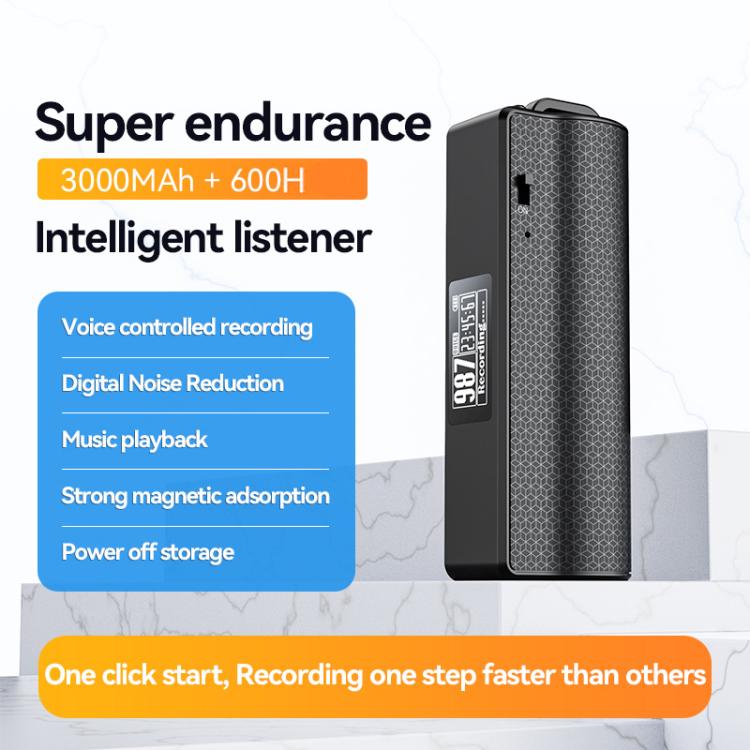 Bút ghi âm giảm tiếng ồn từ tính JNN Q70P màn hình OLED hỗ trợ điều khiển APP, 8GB, 16GB, 32GB, 64GB, 128GB