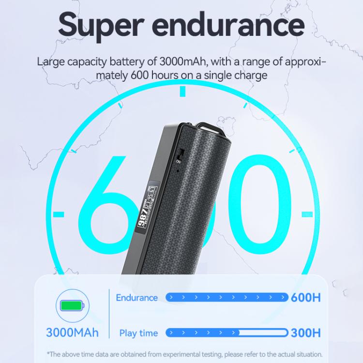 Bút ghi âm giảm tiếng ồn từ tính JNN Q70P màn hình OLED hỗ trợ điều khiển APP, 8GB, 16GB, 32GB, 64GB, 128GB
