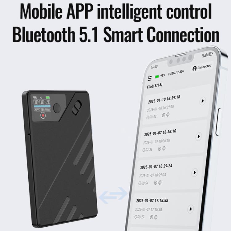 Máy ghi âm từ tính thông minh JNN A5 màn hình OLED hỗ trợ điều khiển qua APP, dung lượng 8GB, 16GB, 32GB, 64GB, 128GB