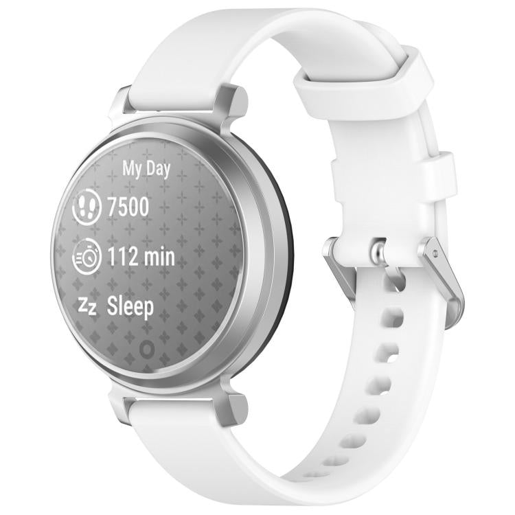 xDfind Quick Release Silver Buckle Silicone Watch Band Wristband, For Garmin Lily 2