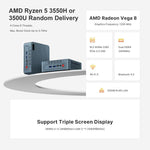 GXMO GN7 Mini PC Windows 11, Bộ Vi Xử Lý AMD Ryzen 5 3550H 4 Nhân, 16GB+512GB