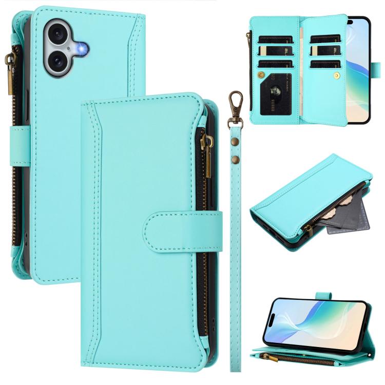 Ốp lưng da khóa nam châm có 9 ngăn đựng thẻ và dây đeo tay, dành cho iPhone 17e / 16e, dành cho iPhone 17 Pro Max, dành cho iPhone 17 Pro, dành cho iPhone 17, dành cho iPhone Air, dành cho iPhone 16 Pro Max, dành cho iPhone 16 Pro, dành cho iPhone 16 Plus