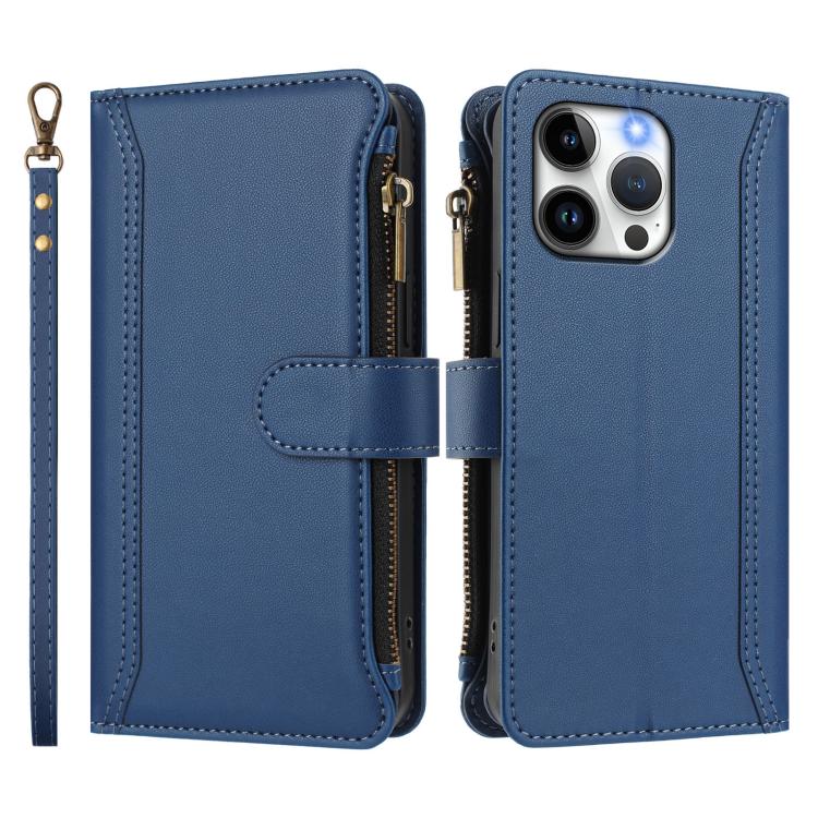 Bao da da có khóa nam châm, 9 khe đựng thẻ, khóa kéo, có dây đeo tay, dành cho iPhone 14 Pro Max, iPhone SE 2022 / 2020 / 8 / 7, iPhone 13 Pro Max, iPhone 13 Pro, iPhone 13 mini, iPhone 12 / 12 Pro, iPhone 12 Pro Max, iPhone 12 mini