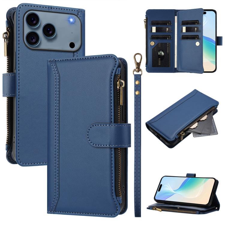 Ốp lưng da khóa nam châm có 9 ngăn đựng thẻ và dây đeo tay, dành cho iPhone 17e / 16e, dành cho iPhone 17 Pro Max, dành cho iPhone 17 Pro, dành cho iPhone 17, dành cho iPhone Air, dành cho iPhone 16 Pro Max, dành cho iPhone 16 Pro, dành cho iPhone 16 Plus
