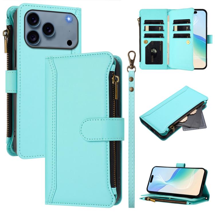 Ốp lưng da khóa nam châm có 9 ngăn đựng thẻ và dây đeo tay, dành cho iPhone 17e / 16e, dành cho iPhone 17 Pro Max, dành cho iPhone 17 Pro, dành cho iPhone 17, dành cho iPhone Air, dành cho iPhone 16 Pro Max, dành cho iPhone 16 Pro, dành cho iPhone 16 Plus