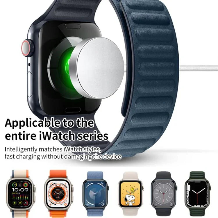 Bộ sạc đồng hồ không dây từ tính vỏ hợp kim nhôm xDfind, Type-C, USB-A, dành cho Apple Watch Series
