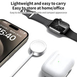 Bộ sạc đồng hồ không dây từ tính vỏ hợp kim nhôm xDfind, Type-C, USB-A, dành cho Apple Watch Series
