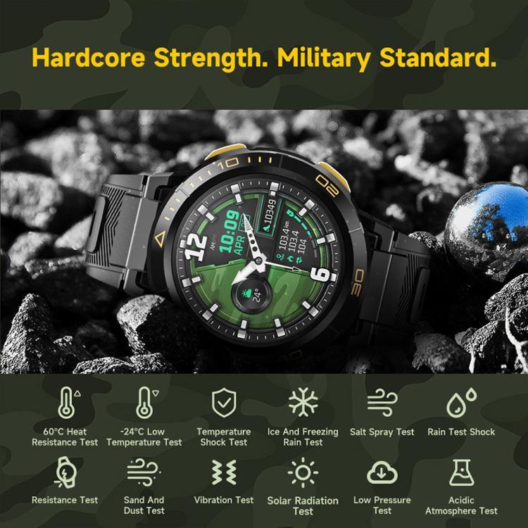 Điện Thoại Đồng Hồ Android UNIWA DM300 4G, Màn Hình 1.43 inch Unisoc SL8541E Quad Core, Hỗ Trợ Nhịp Tim / Oxy Máu, 2GB+16GB, 4GB+64GB